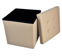 Ecopelle pouf contenitore tinta unita