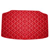 Ecopelle ROSSO, Tappetini bagagliaio per VW Polo VI 2G AW H/B DB nessun piano mo