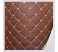 Ecopelle Trapuntata Vinile PVC Tessuto In Pelle Tessuto Ecopelle Impermeabile Pelle Trapuntata Cuscino Imbottito Con Cuciture A Rombi Cuscino Imbottito In Ovatta Di Lino(Brown,1.6x4m)