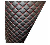 Ecopelle Trapuntata Vinile PVC Tessuto In Pelle Tessuto Ecopelle Impermeabile Pelle Trapuntata Cuscino Imbottito Con Cuciture A Rombi Cuscino Imbottito(Black (red line),1.6x1m)