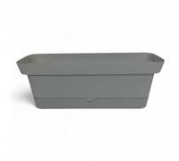 Ecoplast | Balconetta Origine 50cm, Fioriera da Esterno in Plastica, Fioriera da Balcone Tortora Chiaro, 49x16,5x17, Made in Italy