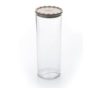 Ecoplast | Barattolo Corolla ExtraLarge, Contenitore Plastica con Coperchio, Contenitore Ermetico per Alimenti, Colore Tortora, 10,5x10,5x31,7, Made in Italy