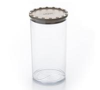 Ecoplast | Barattolo Corolla Large, Contenitore Plastica con Coperchio, Contenitore Ermetico per Alimenti, Colore Tortora, 10,5x10,5x23, Made in Italy