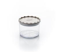 Ecoplast | Barattolo Corolla Small, Contenitore Plastica con Coperchio, Contenitore Ermetico per Alimenti, Colore Tortora, 10,5x10,5x11,2, Made in Italy