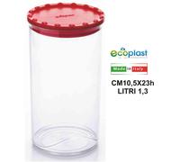 Ecoplast Barattolo Plastica Corolla Large litri 1.3 Rosso 527023