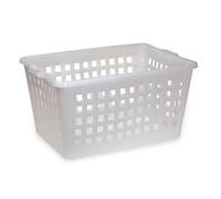 Ecoplast | Cesta Porta Pane Grande Forata, Capacità 100 Lt, Colore Neutro, 77,5x53,5x40, Made in Italy