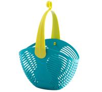 Ecoplast, Cesto Porta Mollette Bucato, Pratico e Comodo, Multiuso, Dotato di Gancio, Ideale da Appendere, Capiente e Resistente, Colore Turchese, Made in Italy