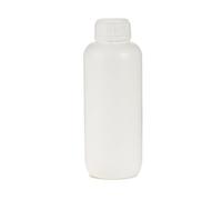 Ecoplast | Flacone in Plastica con Tappo a Sigillo in PEHD, 1 Lt, Colore Bianco, 8,5x24, Made in Italy