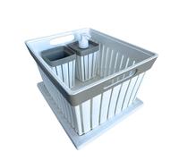 Ecoplast | Kit 3 Pezzi Doga, Vaschetta con Coperchio, Dosa Sapone, Porta Spazzolino, Colore Bianco, Made in Italy