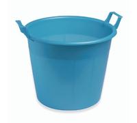 Ecoplast | Mastello in Plastica Grande con Manici 45 Lt, ø42,5x34, Azzurro/Neutro, Made in Italy