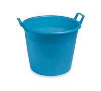 Ecoplast | Mastello in Plastica Grande con Manici 50 Lt, ø47,5x32, Azzurro, Made in Italy