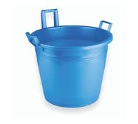 Ecoplast | Mastello in Plastica Grande con Tre Manici 55 Lt, ø48,7x40, Azzurro, Made in Italy