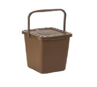 Ecoplast Pattumiera Differenziata per Raccolta Umido 7 Lt, Bidone Spazzatura, Marrone