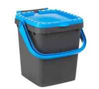 Ecoplast | Pattumiera per Raccolta Differenziata 20 Lt, Bidone Spazzatura in Plastica Riciclata, Blu, 34,5x34,5x34,5, Made in Italy