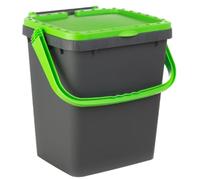 Ecoplast | Pattumiera per Raccolta Differenziata 35 Lt, Bidone Spazzatura in Plastica Riciclata, Verde, 43x36x43,5, Made in Italy