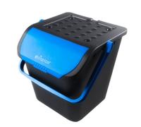 Ecoplast, Pattumiera per Raccolta Differenziata, con Doppia Apertura, Flessibile, Indeformabile e Impilabile, Resiste a Tutte le Temperature, Per Interni ed Esterni, Color Blu, 28 L, Made in Italy
