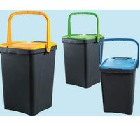 Set 3 Pattumiere Raccolta Differenziata Bidone Pattumiera Spazzatura 50 Litri