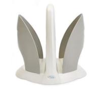 Ecoplast | Portabicchieri in Plastica, per Bicchieri Plastica Usa e Getta, Bianco Perla & Tortora, 22,3x12,5x20, Made in Italy