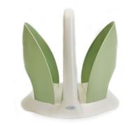 Ecoplast | Portabicchieri in Plastica, per Bicchieri Plastica Usa e Getta, Bianco Perla & Verde, 22,3x12,5x20, Made in Italy
