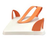 Ecoplast | Portatovaglioli di Carta, Portatovaglioli da Tavola Colore Bianco Perla & Mandarino, 19,4x19,4x8,5, Made in Italy