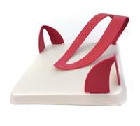Ecoplast | Portatovaglioli di Carta, Portatovaglioli da Tavola Colore Bianco Perla & Rosso, 19,4x19,4x8,5, Made in Italy