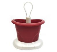 Ecoplast | Scolaposate con Scomparti Variabili e Vassoio Raccogli Goccia, Colore Bianco Perla & Rosso, Made in Italy