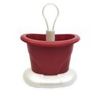 Ecoplast | Scolaposate con Scomparti Variabili e Vassoio Raccogli Goccia, Colore Bianco Perla & Rosso, Made in Italy