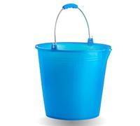 Ecoplast | Secchio 12 Litri con Manico Ergonomico e Becco, Azzurro, ø 29,5, Made in Italy