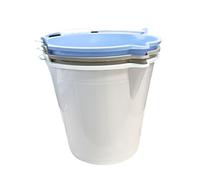 Ecoplast | Secchio 12 Litri con Manico Ergonomico e Becco, Colori Assortiti Lavanda/Bianco/Tortora, ø 29,5