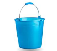 Ecoplast Secchio per pulizie con manico ergonomico e becco Azzurro ø34 Made in Italy 17 L