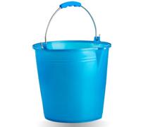 Ecoplast | Secchio 7 Litri con Manico Ergonomico e Becco, Azzurro, ø 24, Made in Italy