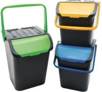 Ecoplast Set 3 Pezzi Assortiti Pattumiera Raccolta differenziata Spazzatura Ecol