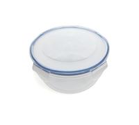 Ecoplast | Superlock Contenitore Plastica con Coperchio 2,3 Lt, Contenitore Ermetico per Alimenti Tondo, Trasparente, 21,7x21,7x9,7