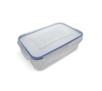 Ecoplast | Superlock Contenitore Plastica con Coperchio 2,5 Lt, Contenitore Ermetico per Alimenti Rettangolare, Trasparente, 25,5x18,2x8,5