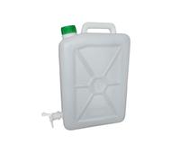 Ecoplast | Tanica 20 Litri, Fusto in Plastica con Rubinetto, Colore Neutro, Made in Italy