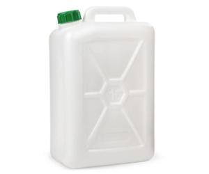 Ecoplast, Tanica per Liquidi e Oli, Comoda da Usare, Resistente e Indeformabile, Dotata di Manico Robusto e Tappo, Capacità 15 Litri, Color Neutro, Made in Italy