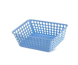 Ecoplast | Vaschetta Portaoggetti in Plastica, Cesto Porta Oggetti, Colore Lavanda, 41,5x29x16