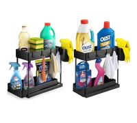 ECOPLUS 2X Organizer Sottolavello Salvaspazio Sottolavabo, Organizzatore Cucina e Bagno, Scaffale Sottolavello (40x22x32 cm) con Portaoggetti, Struttura Resistente, Perfetto per Lavandino e Lavello