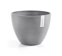 Ecopots Antwerp, vaso moderno per interni/esterni in plastica riciclata, grigio scuro, 12""""