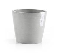 Ecopots Ashortwalk Amsterdam - Vaso per piante in plastica riciclata, 20 x 17,5 cm (bianco grigio)