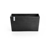 Ecopots Paris - Fioriera rettangolare moderna, resistente, per interni ed esterni, in composito composito, 59,7 cm, colore: grigio scuro