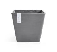 Ecopots Rotterdam Durable Indoor/Outdoor Modern Recycled Plastic Flower Pot Planter Grey 8""""