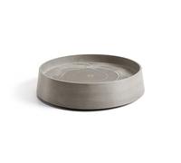ECOPOTS Sottovaso arrotolabile per vaso da fiori Oslo 35, colore grigio marrone, rotondo, diametro interno 28 cm, esterno 32 cm, piattino con ruote per vaso per piante, per interni ed esterni