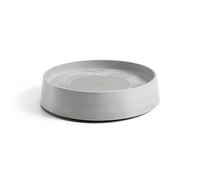 ECOPOTS Sottovaso arrotolabile per vaso da fiori Oslo 45, grigio chiaro, rotondo, diametro interno 35 cm, esterno 41 cm, piattino con ruote per vaso per piante, per interni ed esterni