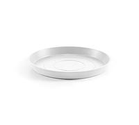 ECOPOTS Sottovaso per vaso da fiori Amsterdam bianco chiaro, diametro esterno 30 cm, interno 25 cm, rotondo grande, piattino per vaso di piante in plastica riciclata, sottopentola per interni ed