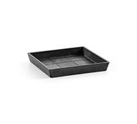 ECOPOTS Sottovaso per vaso da fiori Rotterdam grigio scuro - 20 x 20 m - Piattino per vaso in plastica riciclata - Sottopentola moderno per interni ed esterni