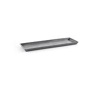 ECOPOTS Sottovaso per vaso di fiori Berlino - rettangolare - esterno 45 x 15 cm/interno 42 x 14 cm - grigio - sottopiatto per vaso in plastica riciclata - sottopentola moderno per interni ed esterni