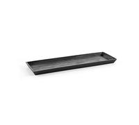 Ecopots Sottovaso rettangolare moderno in plastica per interni ed esterni, grigio scuro, 53,3 cm