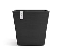 ECOPOTS Vaso da fiori Rotterdam grigio scuro - 45 x 45 cm quadrato piccolo - con irrigazione - Vaso per piante in plastica riciclata, moderno per interni ed esterni