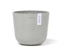 Ecopots Vaso Oslo Chiaro Grigio - Diametro Ø 11 cm rotondo piccolo - Vaso per piante in plastica riciclata - Vaso moderno per interni ed esterni